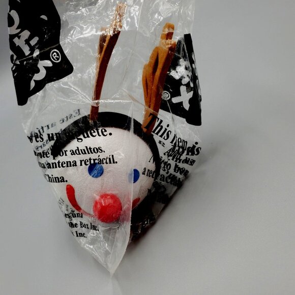Jack in the Box Original Style Car Antenna Topper Ball Rudolph Red Nose Reindeer - Picture 5 of 6